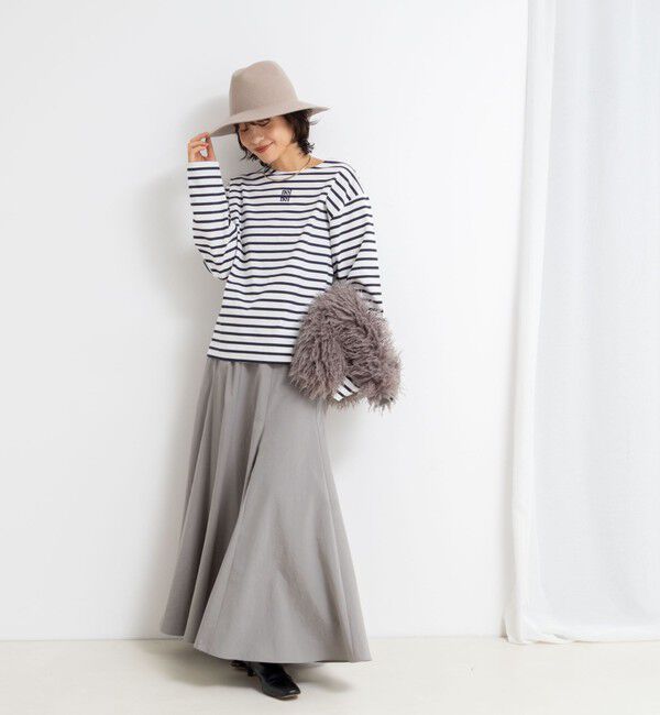 NOLLEY'S「nolnolウォッシャブルMVSシルケットボーダーT」|Tシャツ・カットソー|