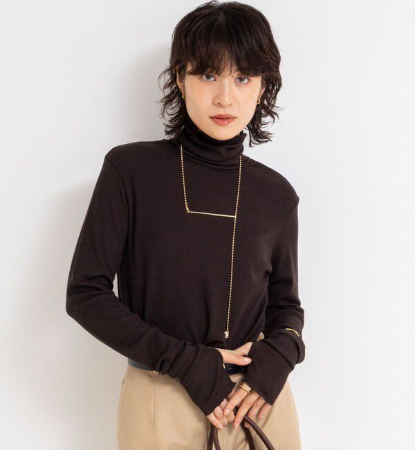 NOLLEY'S「MY STANDARD ウォッシャブルリブタートルネック」|Tシャツ・カットソー|