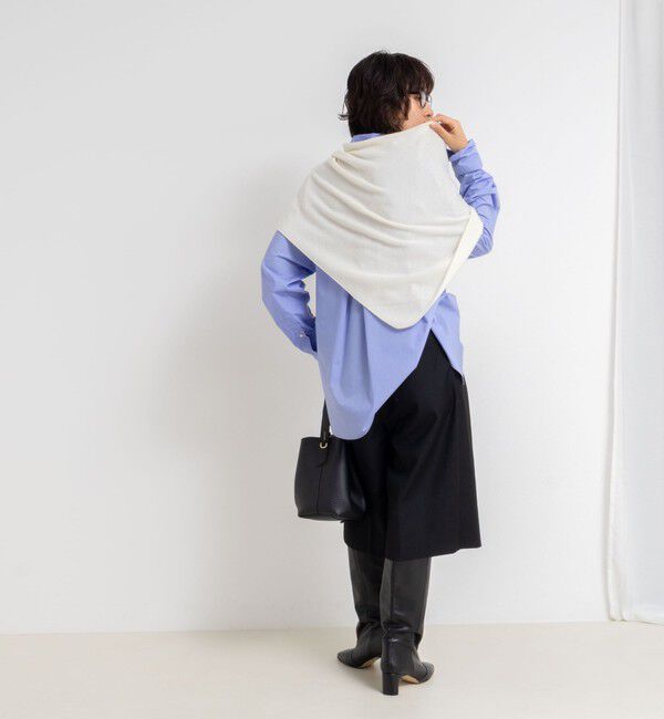 NOLLEY'S「《手洗い可能》カシミヤ混三角ストール」|ニット・セーター|