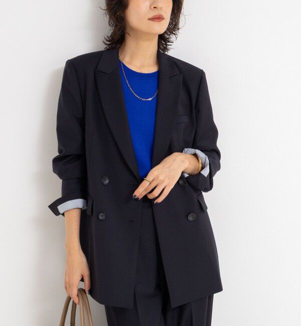 NOLLEY'S sophi「《セットアップ対応》サイロトロピカルテーラードジャケット」|テーラードジャケット|ネイビー