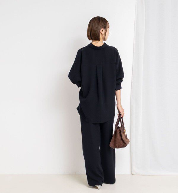 NOLLEY'S sophi「《morisachiシリーズとセットアップ対応》ウォッシャブルダブルサテンスキッパーブラウス」|シャツ・ブラウス|