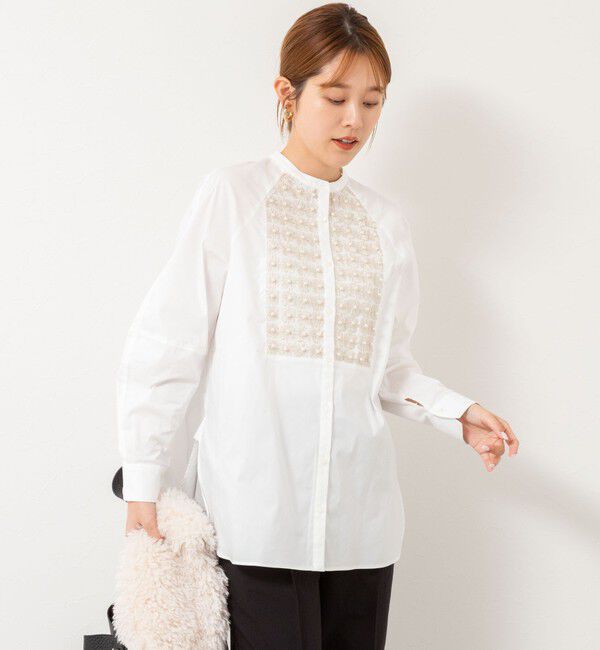 NOLLEY'S「【SOI-MeME/ソワメム】パールラメレースブラウス」|シャツ・ブラウス|