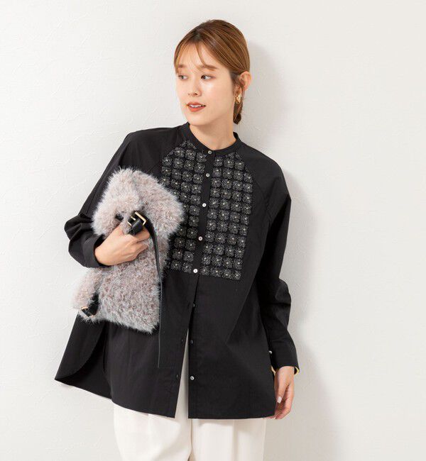 NOLLEY'S「【SOI-MeME/ソワメム】パールラメレースブラウス」|シャツ・ブラウス|