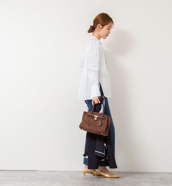 NOLLEY'S「【MARILYN MOON/マリリーンムーン】タックフリルストライプブラウス」|シャツ・ブラウス|