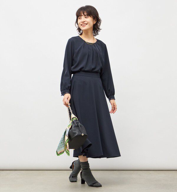 NOLLEY'S「ウォッシャブル2WAYストレッチフレアスカート」|フレア|