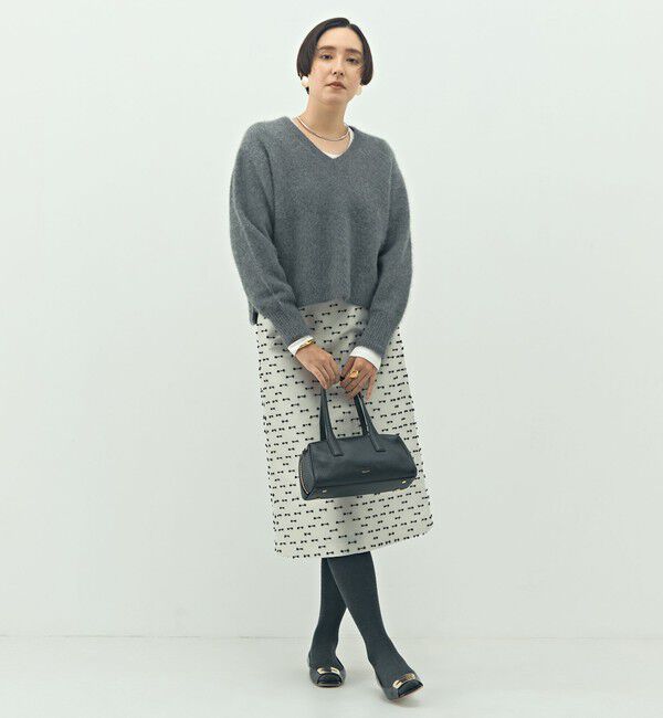 NOLLEY'S「《セットアップ対応》ウォッシャブルリボンジャガードAラインスカート」|フレア|