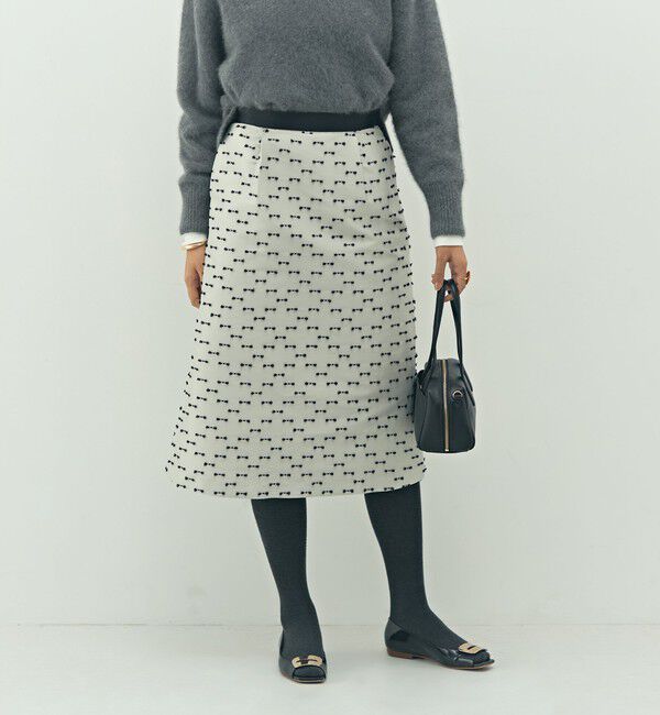 NOLLEY'S「《セットアップ対応》ウォッシャブルリボンジャガードAラインスカート」|フレア|