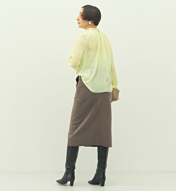 NOLLEY'S「ウォッシャブル2WAY割繊衿フリルブラウス」|シャツ・ブラウス|