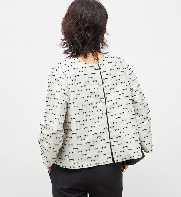 NOLLEY'S「《セットアップ対応》ウォッシャブルリボンジャガード2WAYブラウス」|シャツ・ブラウス|