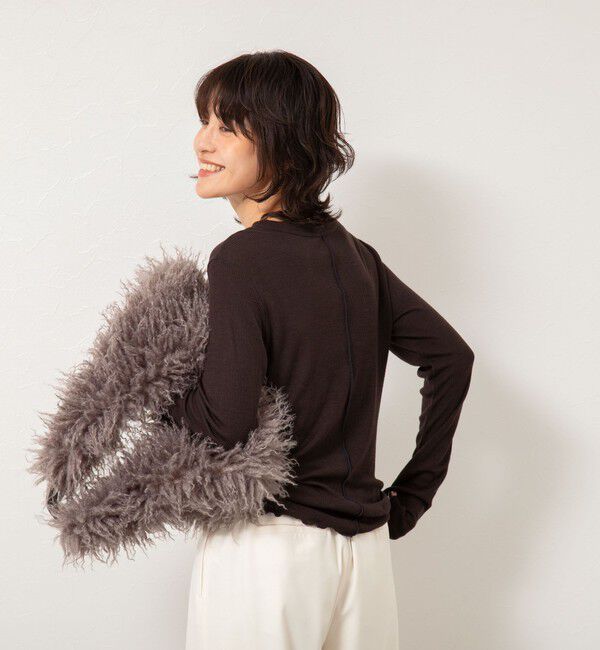 NOLLEY'S「MY STANDARD ウォッシャブルリブクルーネックロンT」|Tシャツ・カットソー|