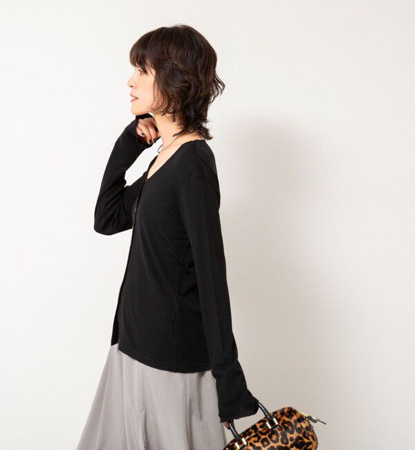 NOLLEY'S「MY STANDARD ウォッシャブルリブカーディガン」|カーディガン|