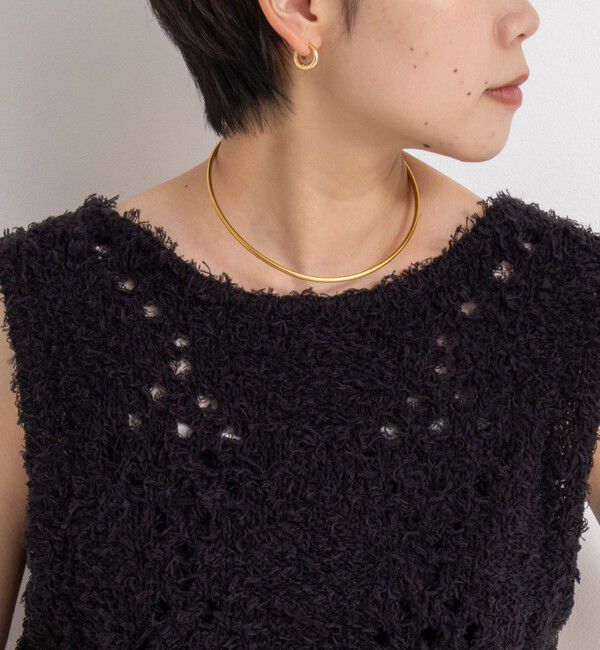 NOLLEY'S「《手洗い可能》カットフェザーヤーン透かし柄2WAYビスチェ」|ベスト・ジレ|