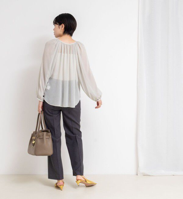 NOLLEY'S sophi「ウォッシャブル楊柳ギャザーブラウス」|シャツ・ブラウス|