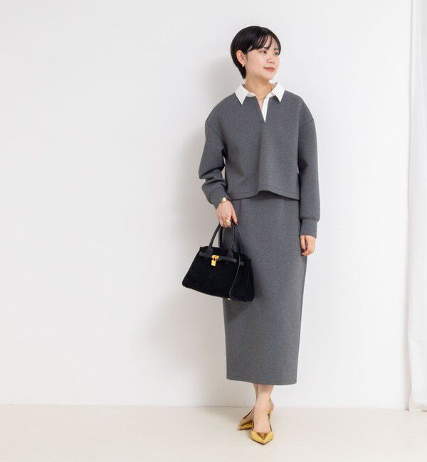 NOLLEY'S sophi「《セットアップ対応》ウォッシャブルポロ衿ダンボールカットソープルオーバー」|Tシャツ・カットソー|