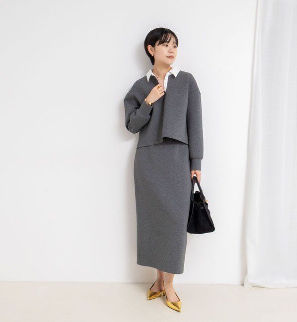 NOLLEY'S sophi「《セットアップ対応》ウォッシャブルポロ衿ダンボールカットソープルオーバー」|Tシャツ・カットソー|