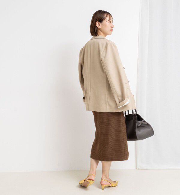 NOLLEY'S「ウォッシャブルボックスタックトラペーズスカート」|フレア|