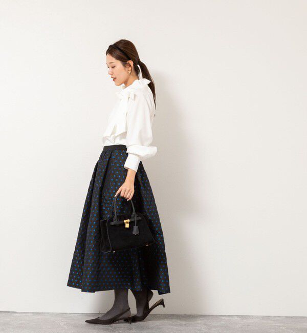 NOLLEY'S「ウォッシャブル衿ギャザーリボンブラウス」|シャツ・ブラウス|