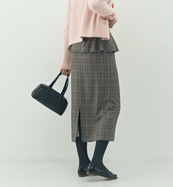NOLLEY'S「ウォッシャブルペプラムタイトミディスカート」|タイト|