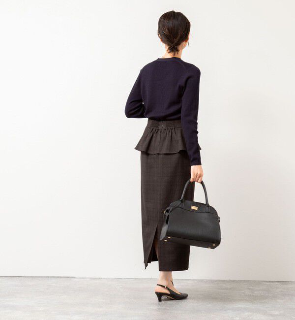 NOLLEY'S「ウォッシャブルペプラムタイトミディスカート」|タイト|