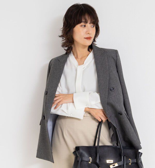 NOLLEY'S sophi「ウォッシャブルストレッチバックサテンボウタイブラウス」|シャツ・ブラウス|