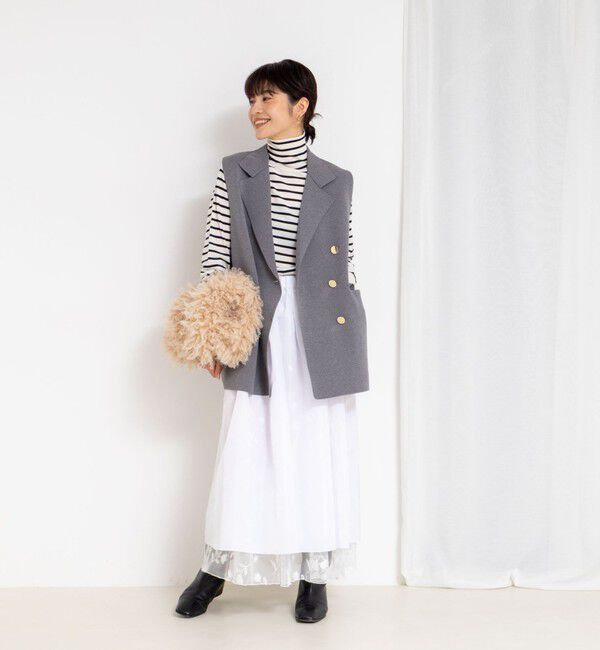 NOLLEY'S「《手洗い可能》ミラノリブニットベスト」|ベスト・ジレ|