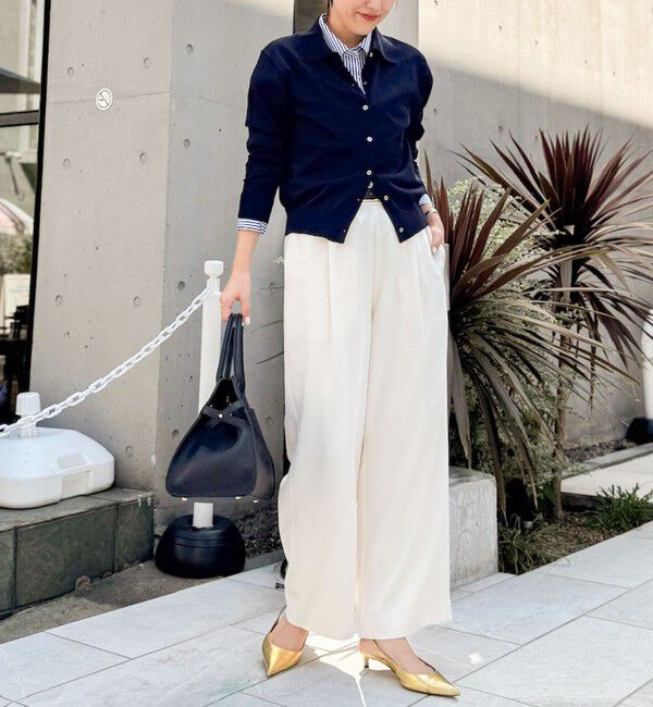 NOLLEY'S「《手洗い可能》16Gマレー襟付きカーディガン」|カーディガン|