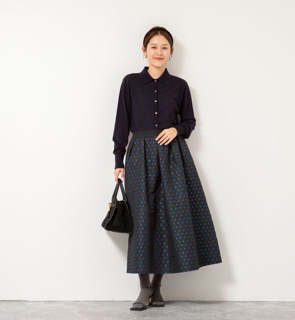 NOLLEY'S「《手洗い可能》16Gマレー襟付きカーディガン」|カーディガン|