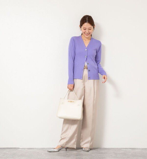 NOLLEY'S「《手洗い可能》16GマレーリブVネックカーディガン」|カーディガン|