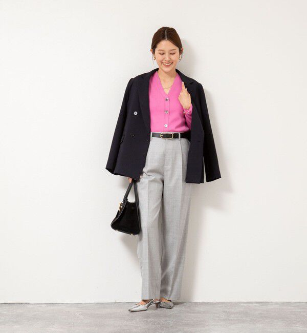 NOLLEY'S「《手洗い可能》16GマレーリブVネックカーディガン」|カーディガン|