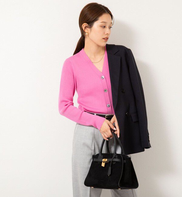 NOLLEY'S「《手洗い可能》16GマレーリブVネックカーディガン」|カーディガン|