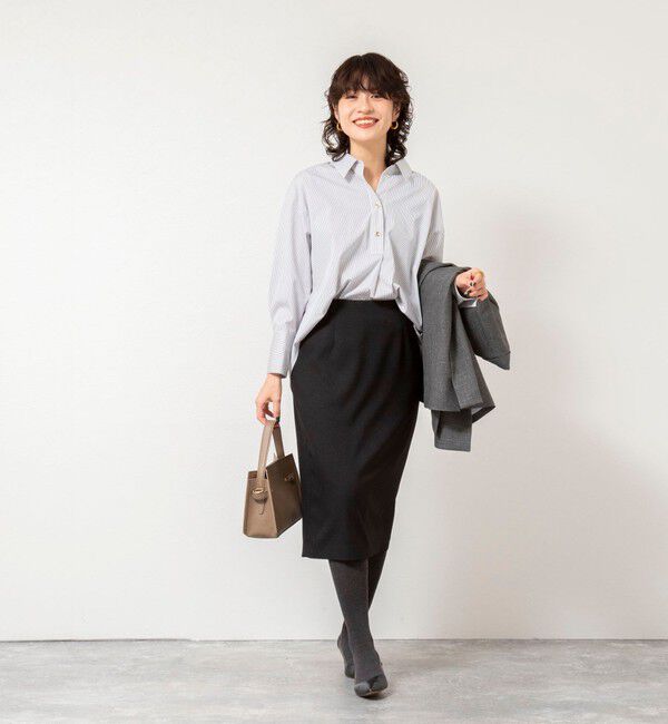 NOLLEY'S sophi「《セットアップ対応》ウォッシャブルウール調タイトスカート」|タイト|