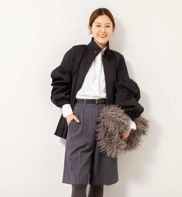 NOLLEY'S「【MARILYN MOON/マリリーンムーン】volume sleeve taffeta mid blouson」|ブルゾン・スタジャン|