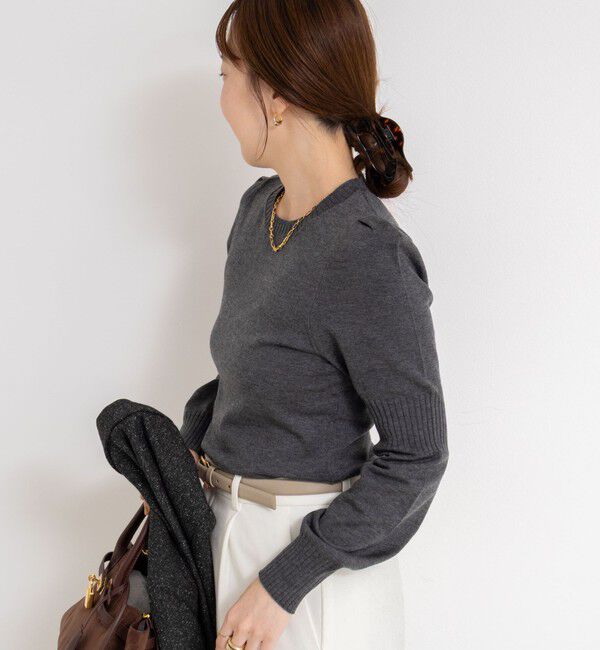 NOLLEY'S sophi「【MARILYN MOON/マリリーンムーン】14G wool modern sleeve top」|ニット・セーター|