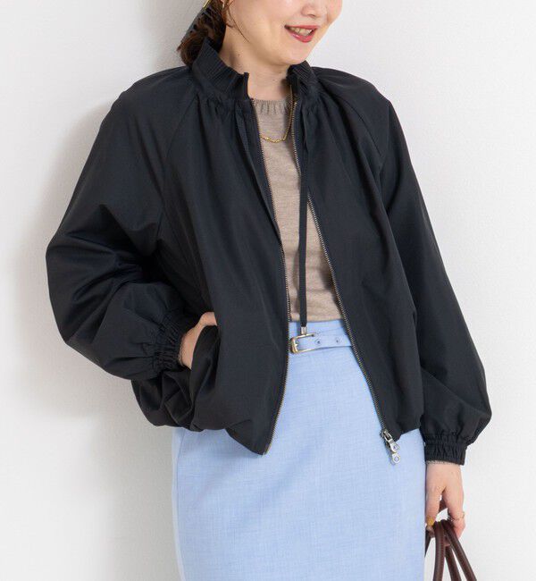 NOLLEY'S sophi「【MARILYN MOON/マリリーンムーン】pleats twill blouson」|ブルゾン・スタジャン|ネイビー