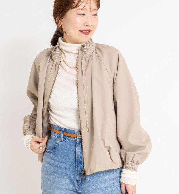 NOLLEY'S sophi「【MARILYN MOON/マリリーンムーン】pleats twill blouson」|ブルゾン・スタジャン|
