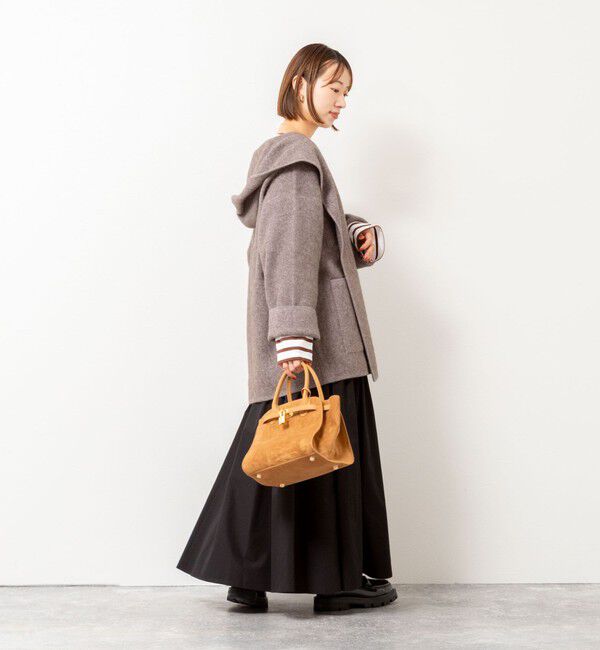 Rie Miller「ハーフ丈フーディー リバー風ニットコート」|その他|