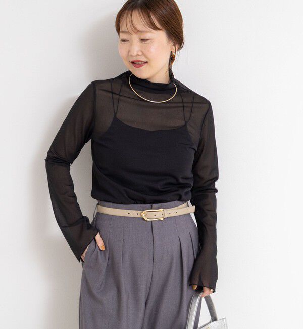 NOLLEY'S sophi「ウォッシャブルシアーオーガンジータートルネック」|Tシャツ・カットソー|