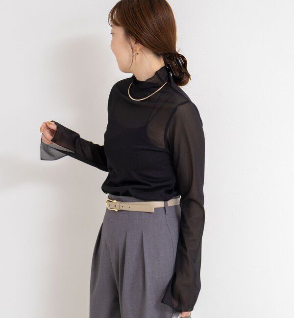 NOLLEY'S sophi「ウォッシャブルシアーオーガンジータートルネック」|Tシャツ・カットソー|