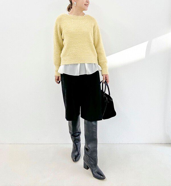 NOLLEY'S「《手洗い可能》ラメシャギープルオーバー」|ニット・セーター|