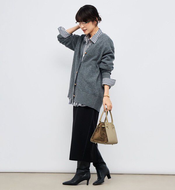 NOLLEY'S「【WEB限定アイテム】2WAY長めVネックカーディガン」|カーディガン|