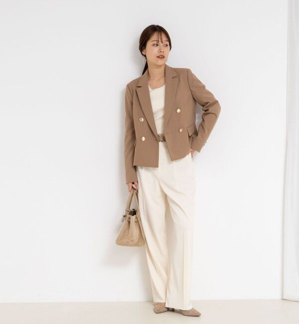 NOLLEY'S sophi「《セットアップ対応》ウォッシャブルウール混ツイルショートジャケット」|テーラードジャケット|