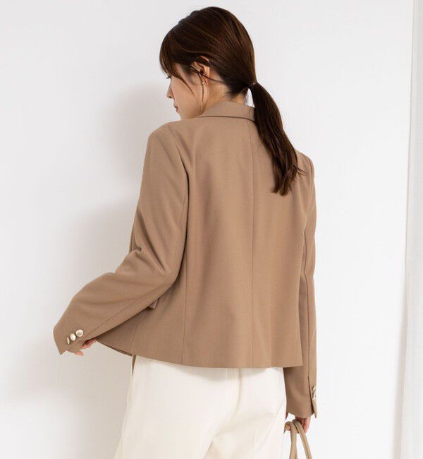 NOLLEY'S sophi「《セットアップ対応》ウォッシャブルウール混ツイルショートジャケット」|テーラードジャケット|