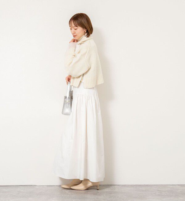 NOLLEY'S sophi「ブライト紡毛サイドジップショート丈タートルネック」|ニット・セーター|