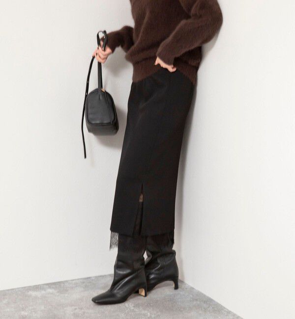 NOLLEY'S sophi「レースレイヤードタイトスカート」|タイト|