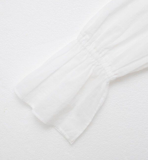 NOLLEY'S「ウォッシャブルシアーコットンフリル襟ブラウス」|シャツ・ブラウス|