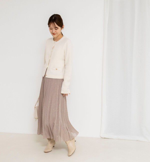 NOLLEY'S「ウォッシャブルラメカットドビープリーツスカート」|スカート|