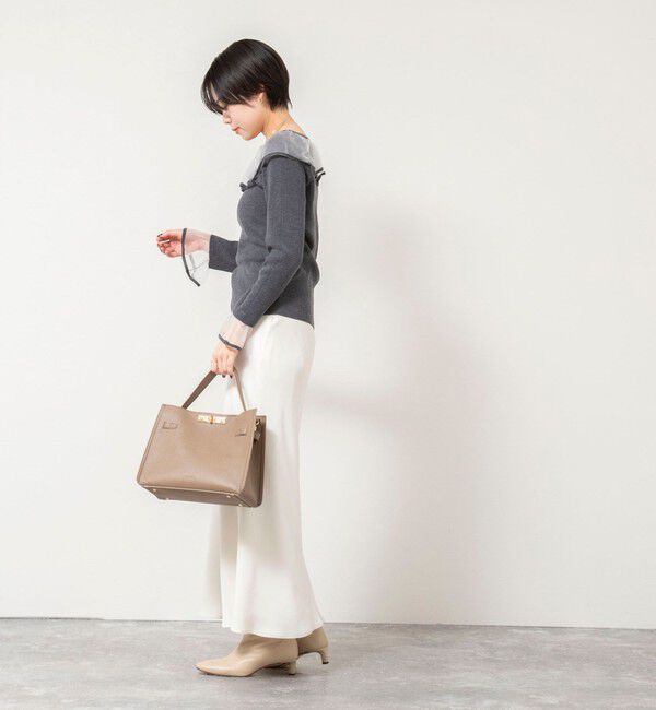 NOLLEY'S sophi「《手洗い可能》シアーフリル総針プルオーバー」|ニット・セーター|