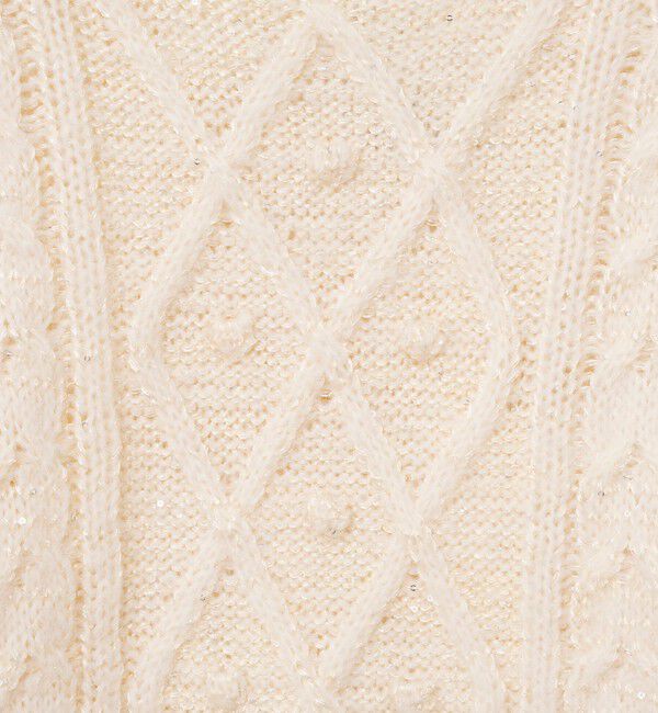 NOLLEY'S「ケーブルニット&times;ファブリックハイブリットトップス」|ニット・セーター|