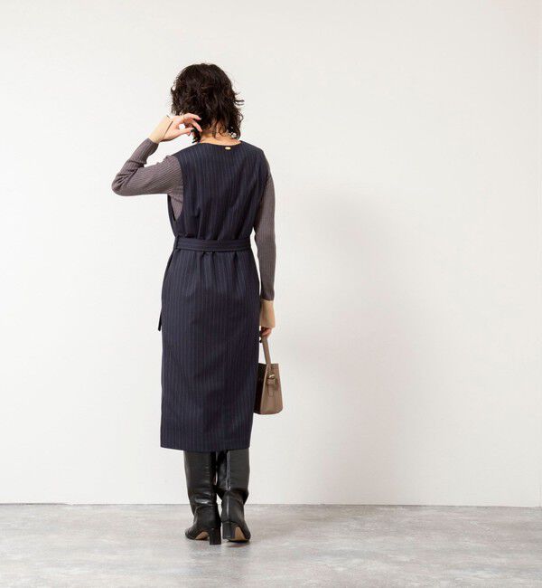 NOLLEY'S sophi「ウォッシャブルベルト付きジャンスカ」|ジャンパースカート|