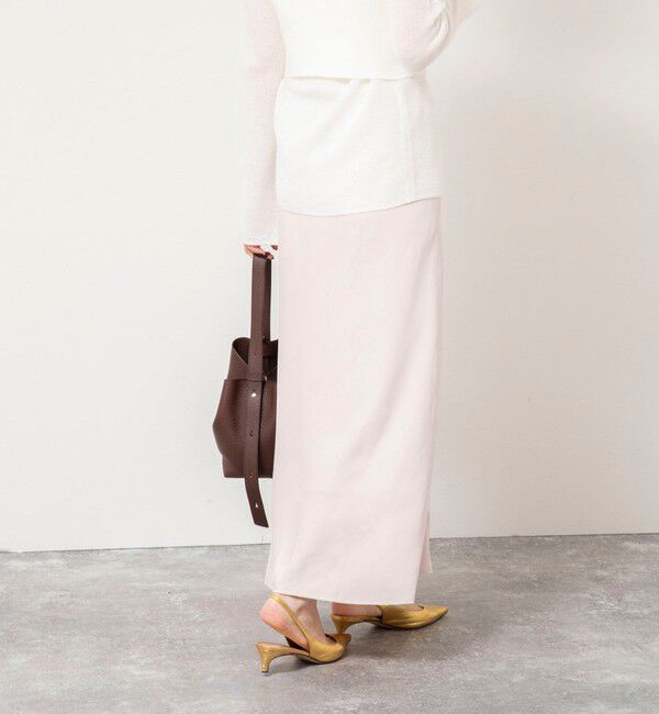 NOLLEY'S sophi「ウォッシャブルスエードサテンナロースカート」|タイト|